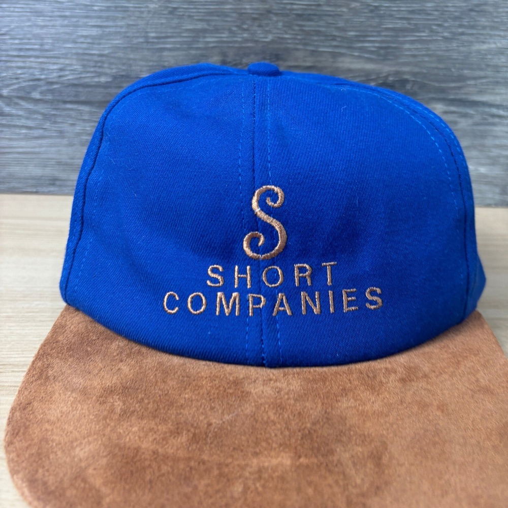 Vintage Short Companies Hat Cap Snapback Blue USA Made One Size Adjustable - Picture 3 of 11